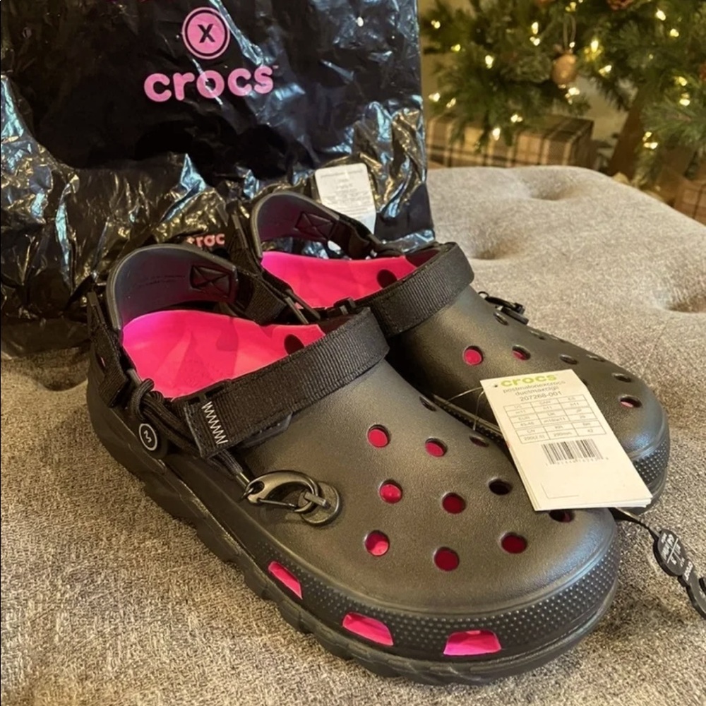 Black Post Malone Crocs, Mens Size 11